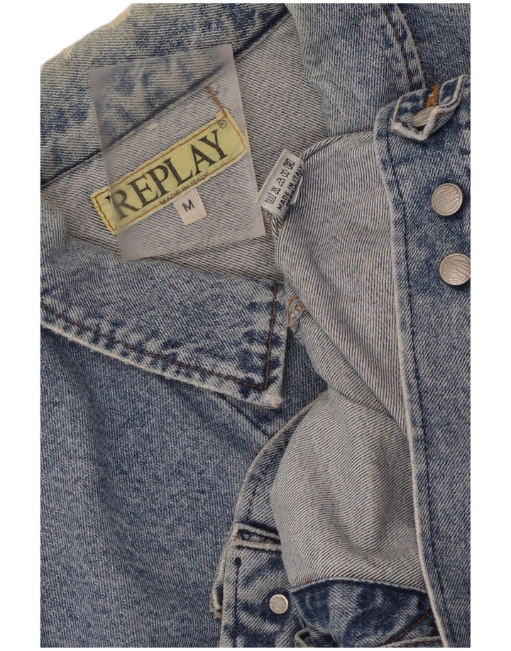 Replay Chaqueta vaquera para hombre UK 38 Algodón azul medio