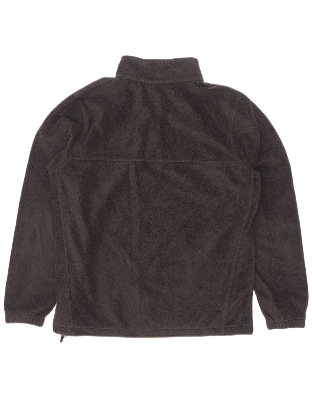 Columbia - Jersey de forro polar con cuello y cremallera para hombre, talla grande, poliéster negro