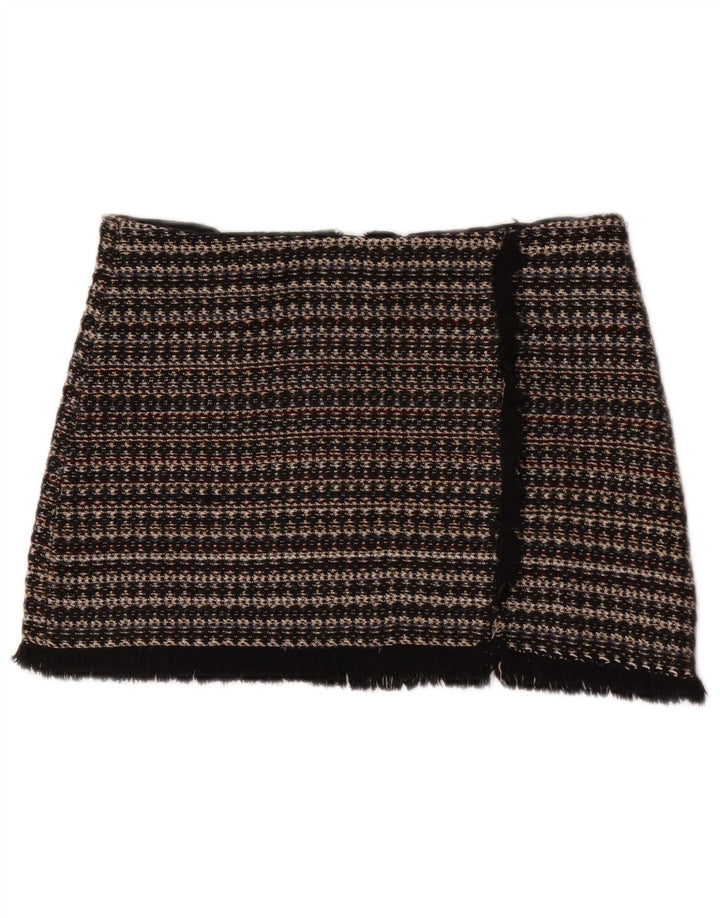 Zara Mujer Trafaluc Mini Falda Mediana W28 Negro Rayas