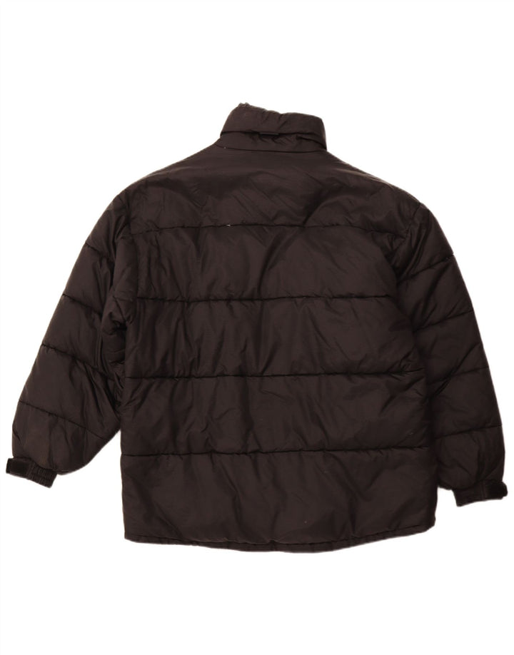 Chaqueta acolchada vintage para hombre Reino Unido 42 XL Poliéster negro