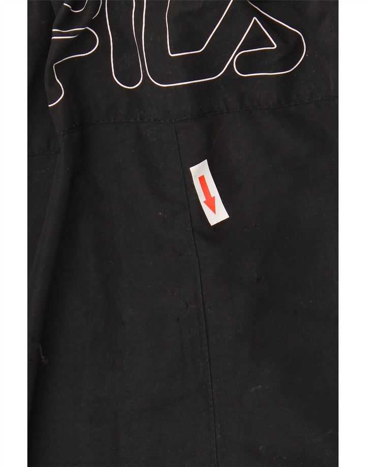 FILA Pantalones de chándal capri gráficos para hombre XL Poliéster negro