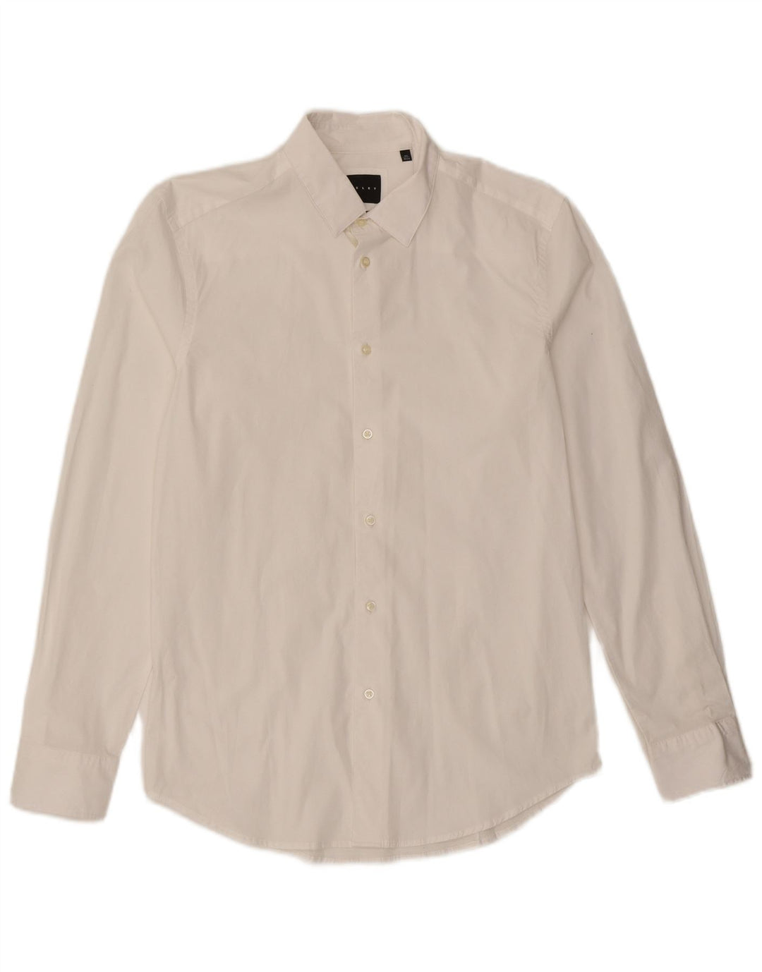 Sisley Camisa Slim Fit para Hombre Talla 40 15 3/4 Mediana Blanco