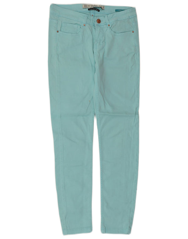 Zara Vaqueros pitillo Trafaluc para mujer EU 34 2XS W24 L25 Algodón turquesa