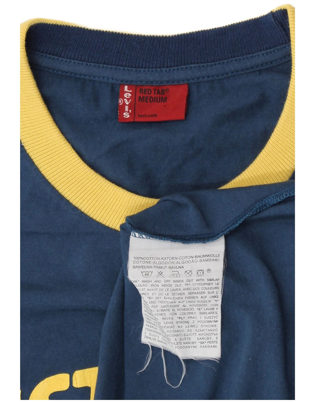 Levi's Hombre Camiseta Gráfica Top Medium Azul Marino Algodón