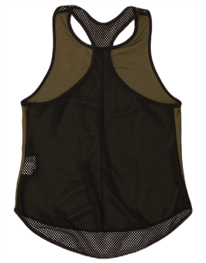 Puma Mujer Chaleco Top UK 12 Medio Caqui Colorblock Poliéster