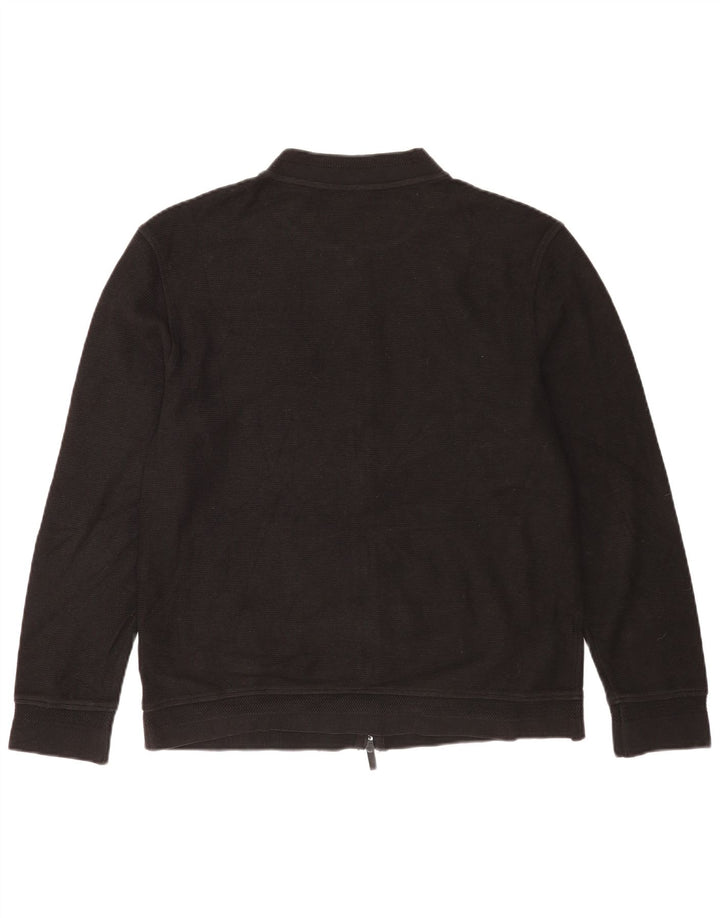 Massimo Dutti Jersey Cárdigan Hombre Large Negro Algodón