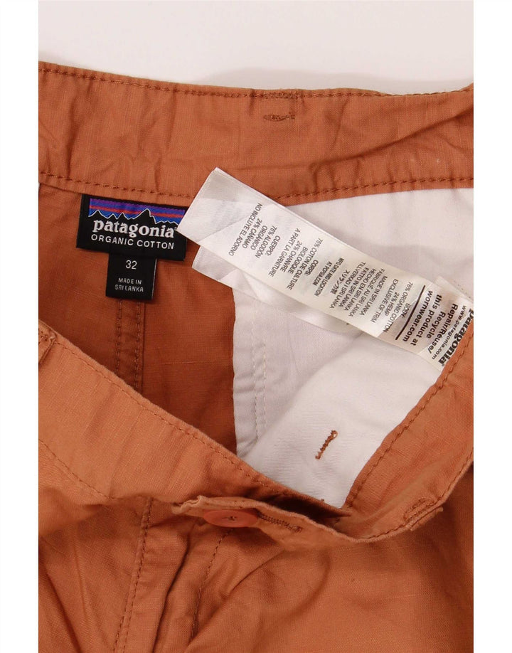 Pantalón Corto Chino Patagonia Hombre W32 Algodón Naranja Medio