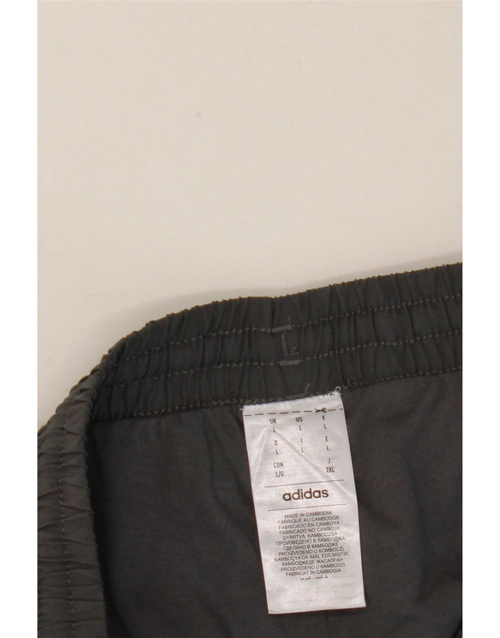Adidas Hombre Pantalones De Chándal Joggers Grande Gris Poliéster