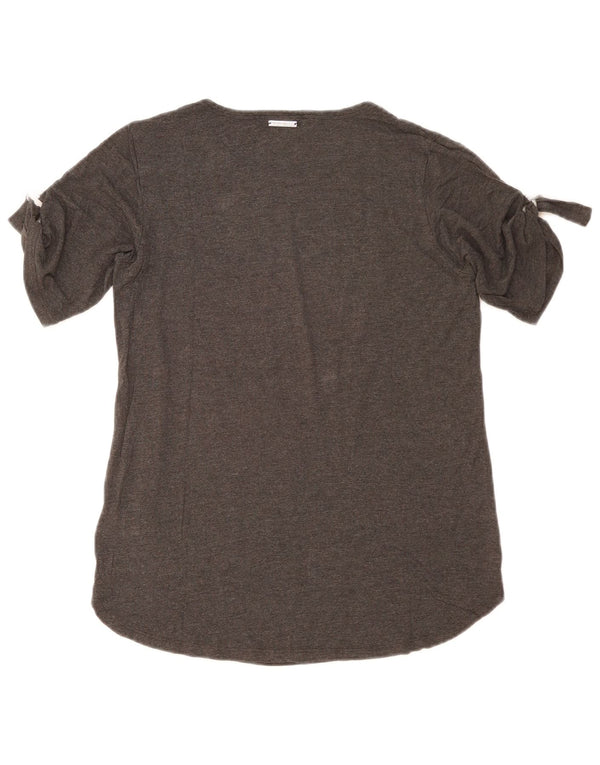 Michael Kors Camiseta para mujer Top UK 10 Small Grey Viscosa