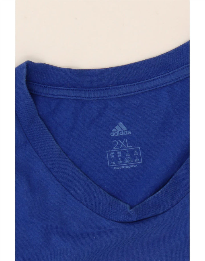 Adidas Camiseta gráfica para hombre Top 2XL Azul