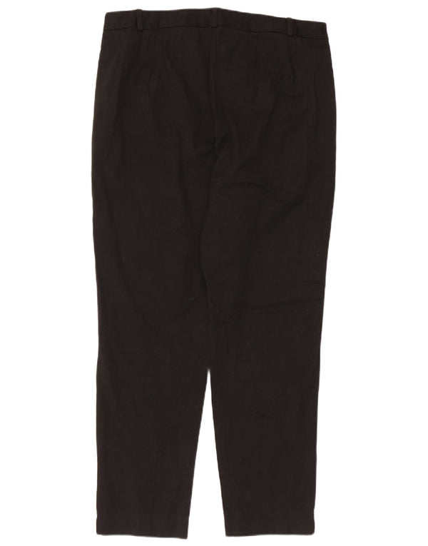 Marks & Spencer Pantalones informales ajustados para mujer UK 40 Large W34 L28 Negro
