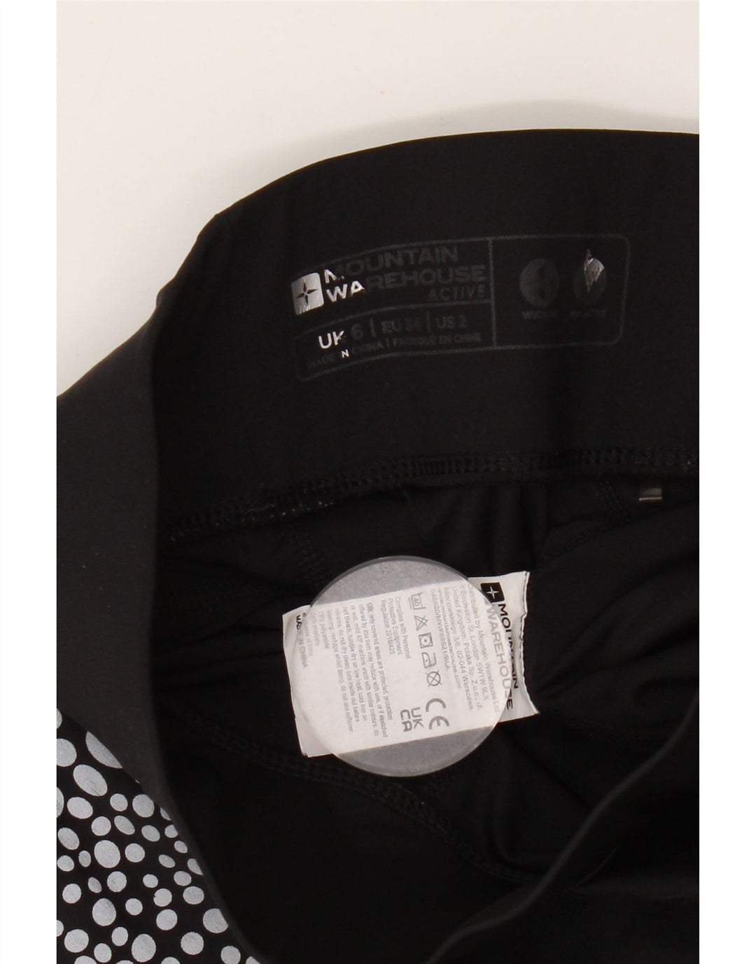 Leggings para mujer Mountain Warehouse UK 6 XS Poliamida con lunares negros