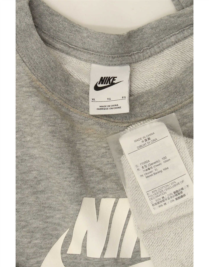 Nike Sudadera extragrande con gráfico para mujer UK 40 XL Gris moteado