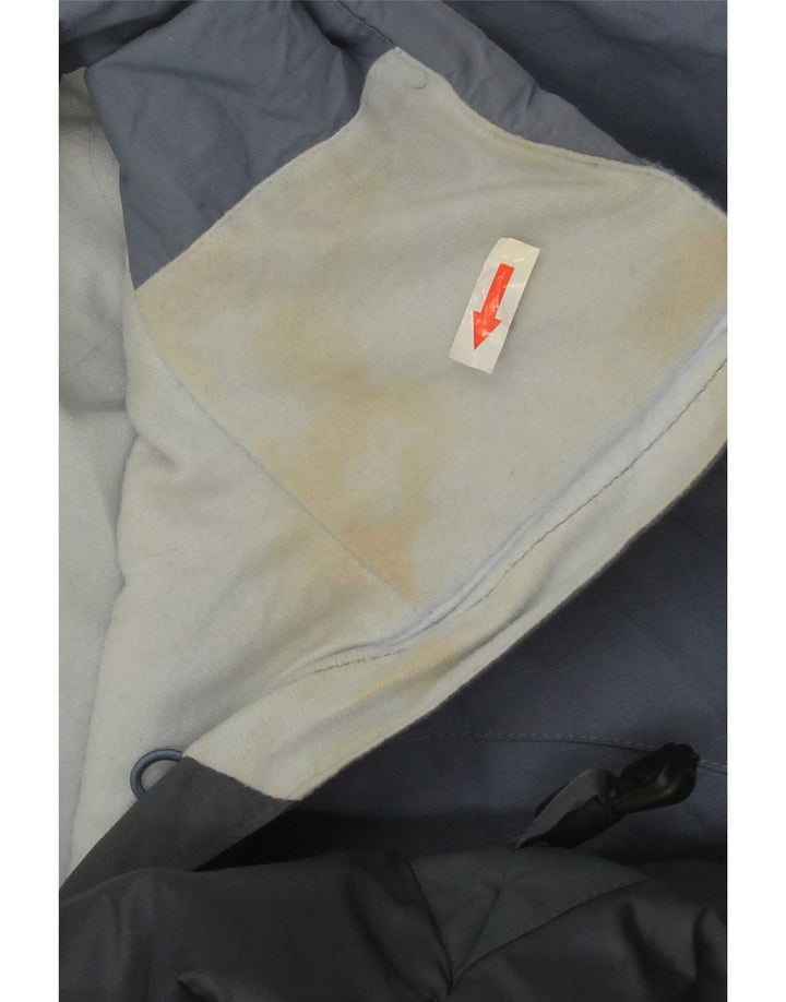 Columbia Chaqueta cortavientos con capucha para mujer UK 44 Azul medio Colorblock