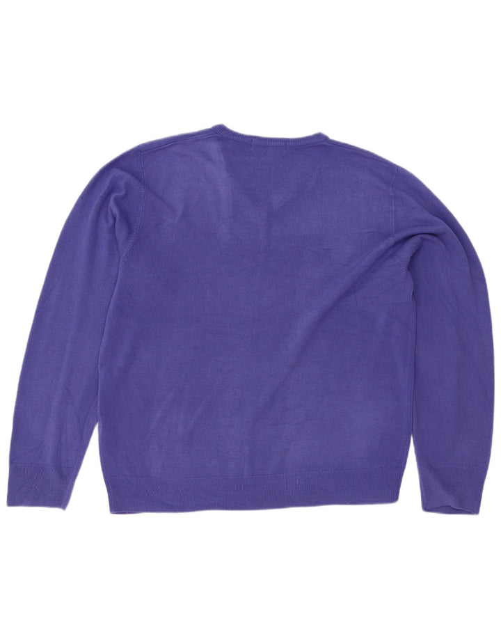 Marks & Spencer Suéter con Cuello en V para Hombre Acrílico Púrpura Grande