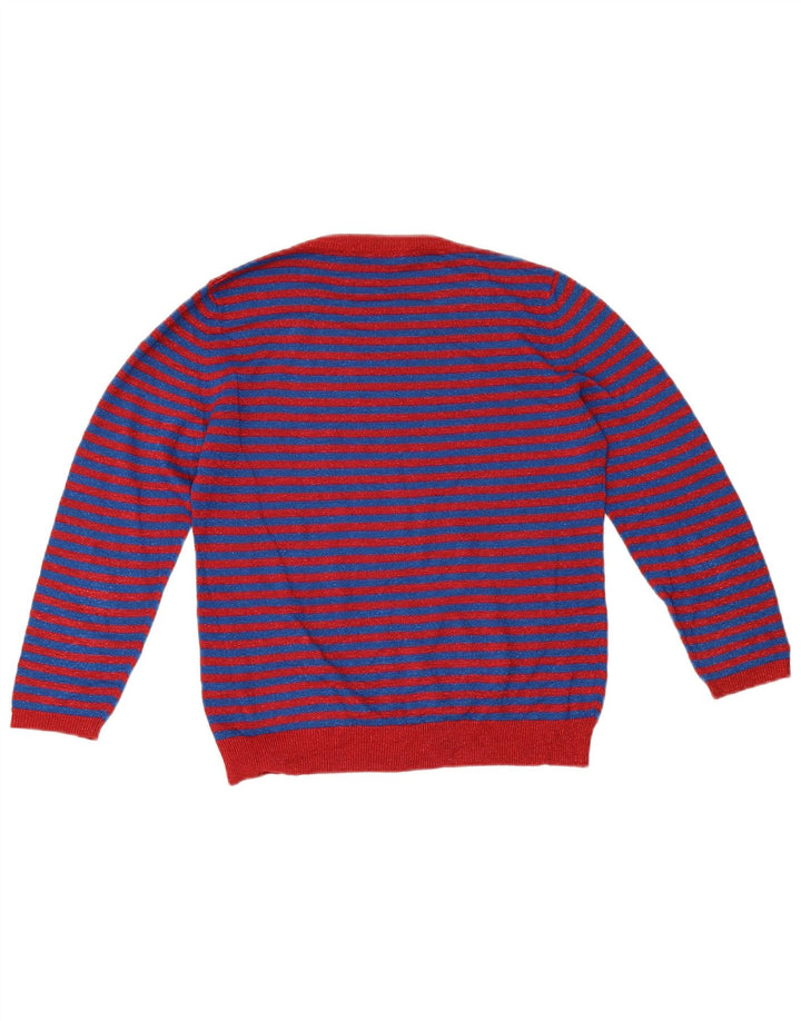 Max Mara - Jersey de fin de semana para mujer, talla 12, color azul medio a rayas