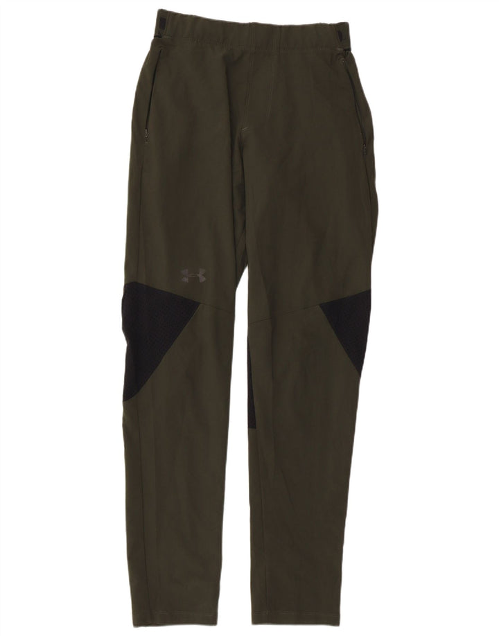 UNDER ARMOUR Hombre Pantalones de chándal con gráfico Small Khaki Colorblock