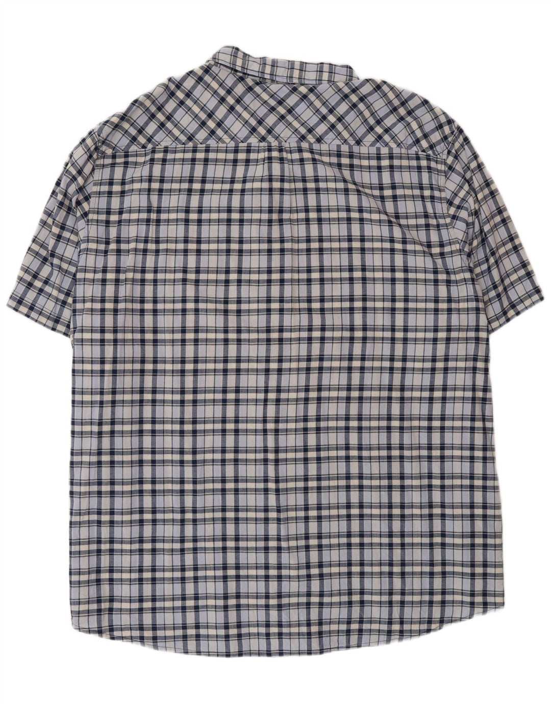 Lee Camisa de Manga Corta Regular Fit para Hombre 5XL Algodón a Cuadros Azul