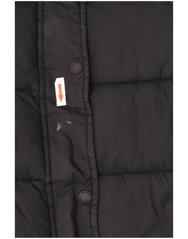 Superdry Chaqueta Acolchada Mujer UK 8 Small Nylon Negro