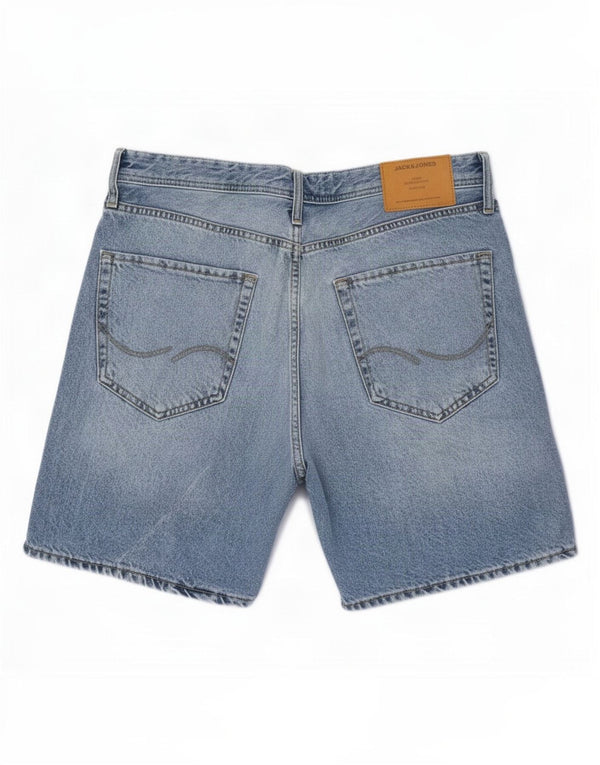 Jack & Jones Mens Shorts De Mezclilla Medio W32 Algodón Azul