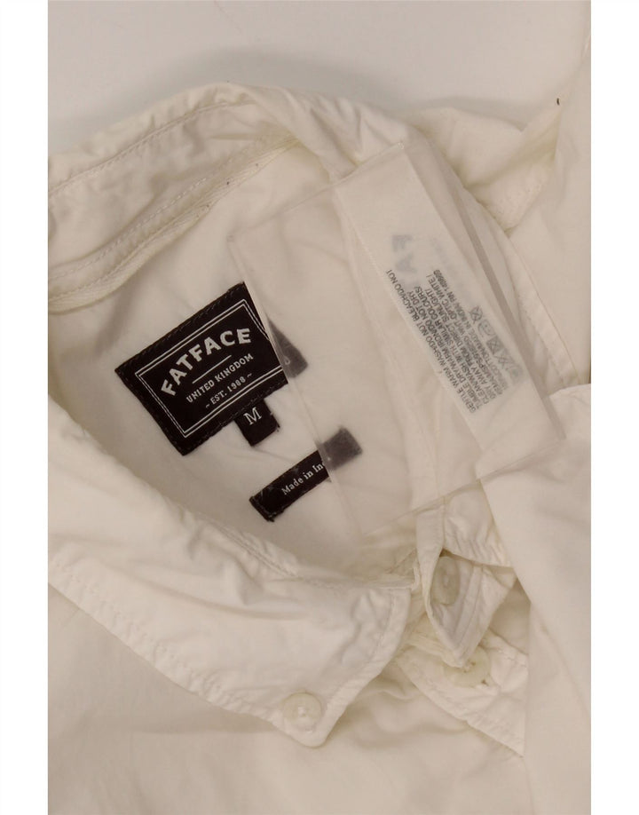 Camisa de hombre Fat Face Algodón blanco mediano