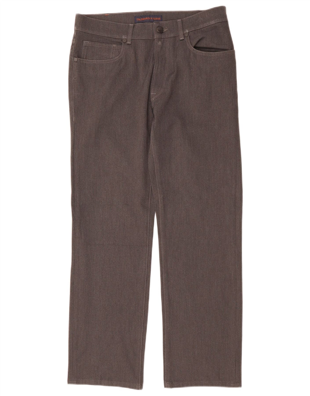 Pantalón Casual Mujer Trussardi Recto W33 L29 Poliéster Gris