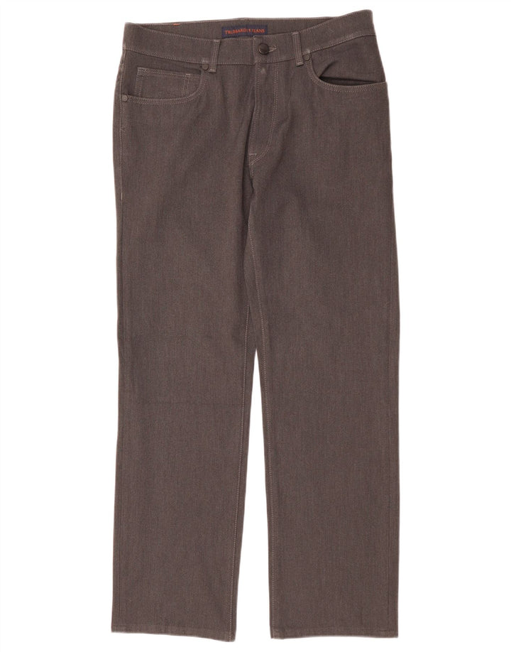 Pantalón Casual Mujer Trussardi Recto W33 L29 Poliéster Gris