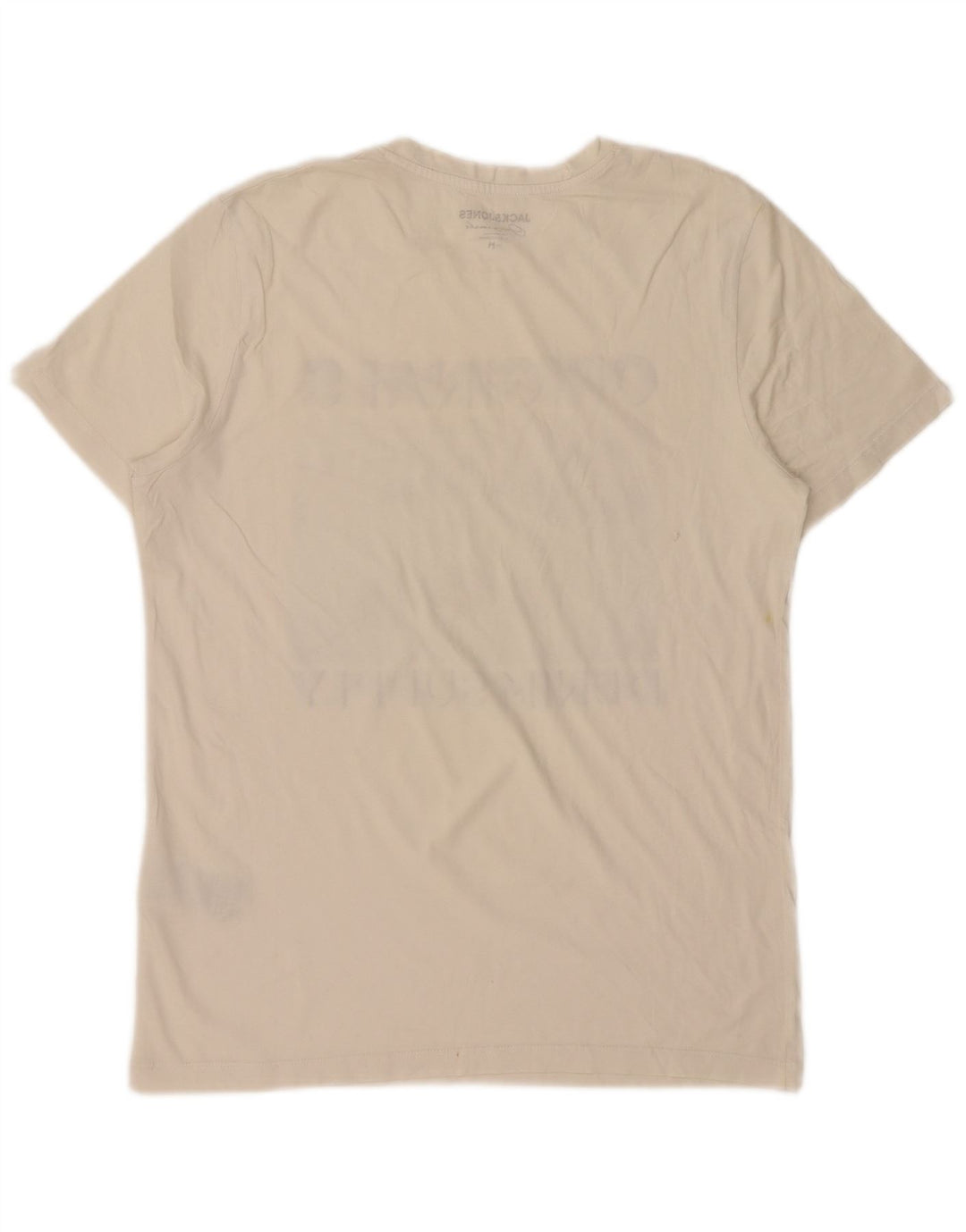 JACK & JONES Hombre Originals Graphic Camiseta Top Algodón Blanco Mediano