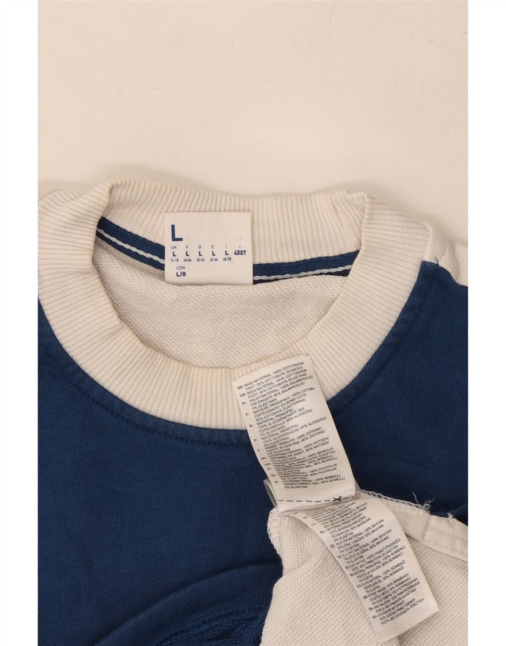 REEBOK Sudadera extragrande para mujer, talla 46/18, color azul grande