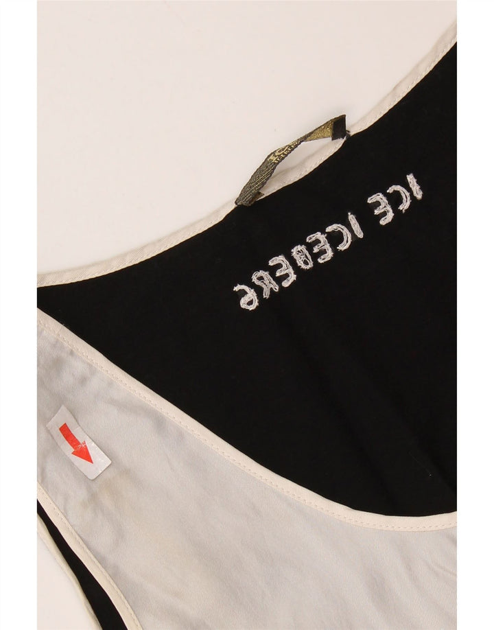 ICEBERG Blusa gráfica para mujer Top UK 8 Small Off White Colorblock