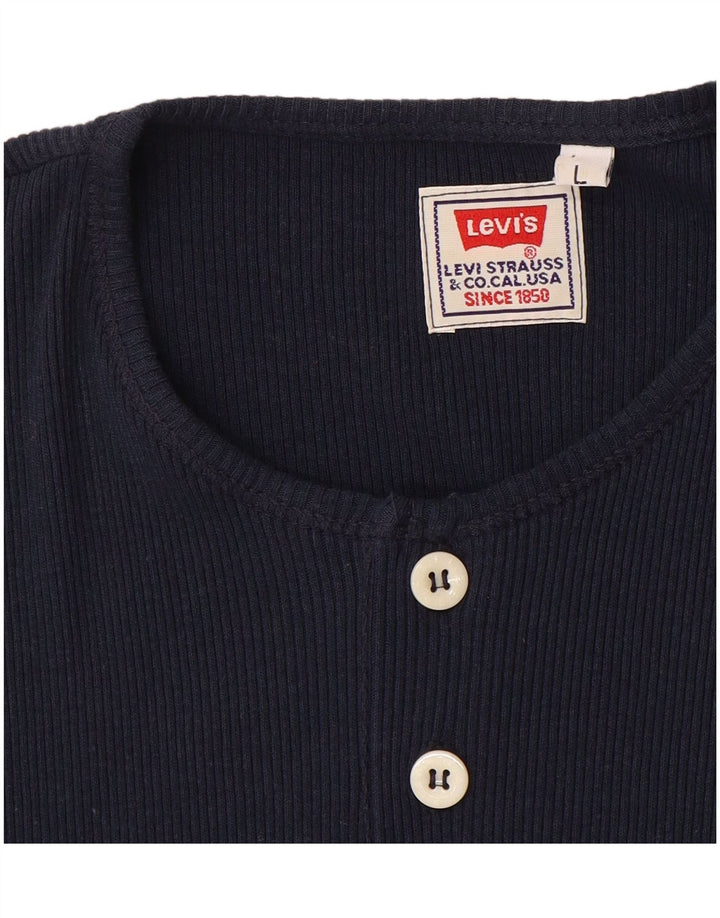 Levi's - Camiseta sin mangas para mujer, talla 40, talla grande, azul marino