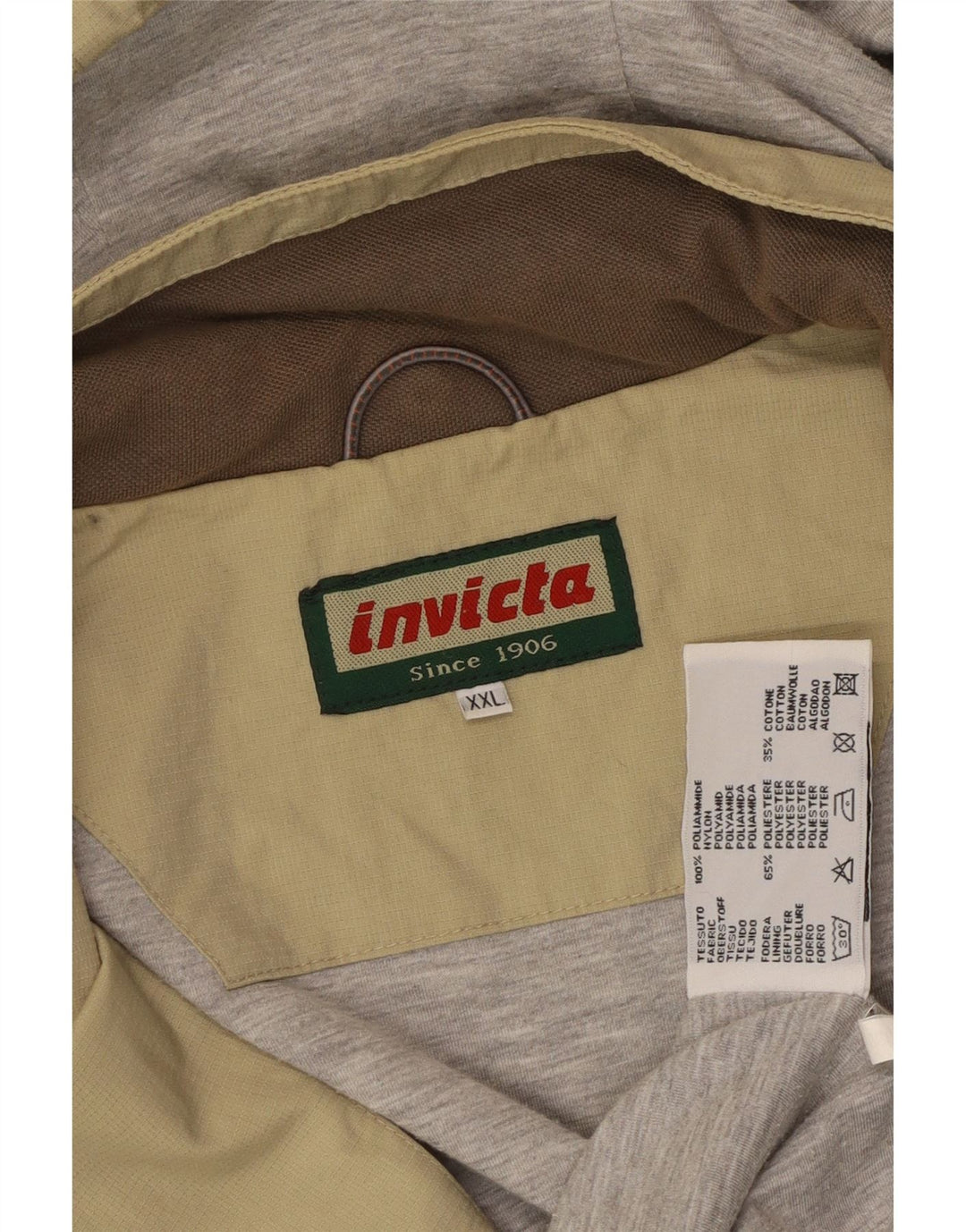 INVICTA Chaqueta impermeable con capucha para hombre UK 44 2XL Poliamida verde