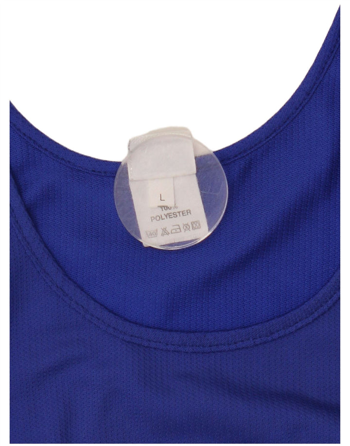 Asics Hombre Graphic Vest Top Large Azul Colorblock Poliéster