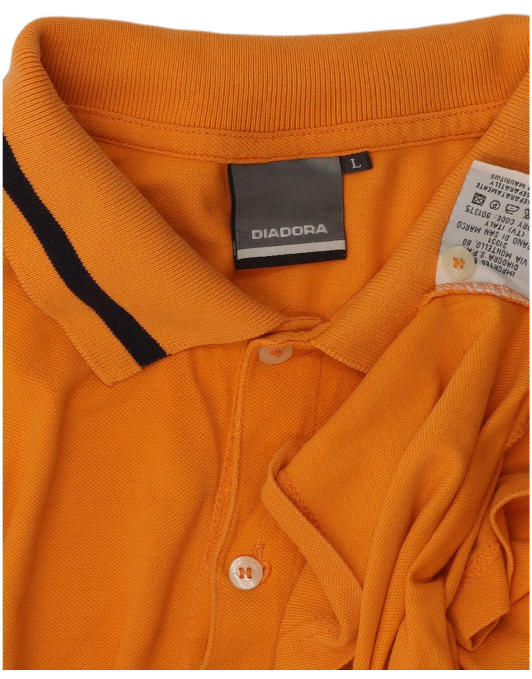 DIADORA Polo Hombre Grande Naranja Algodón