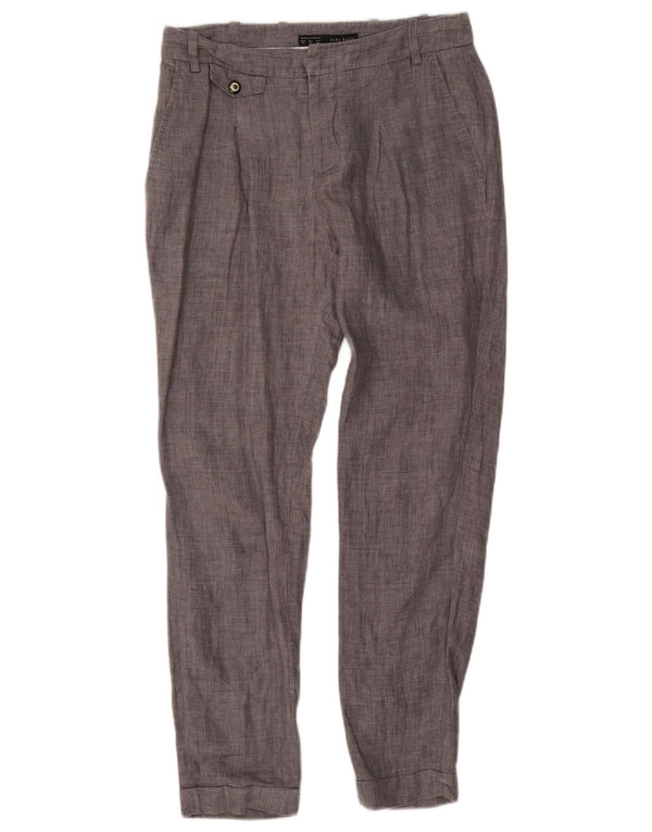 Zara Hombre Pantalón Chino Slim XS W24 L26 Gris