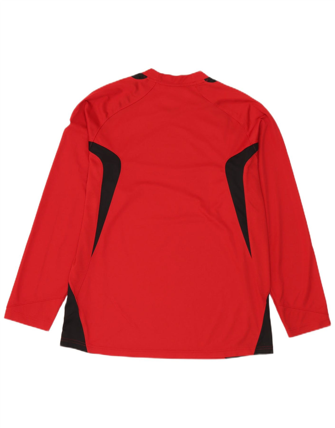 Nike Camiseta de manga larga para hombre UK 42/44 Large Rojo Colorblock Poliéster