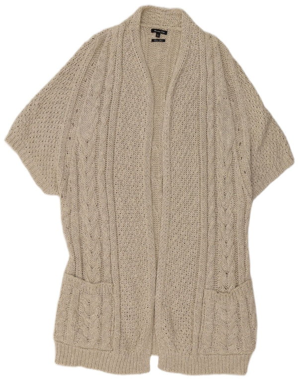 Massimo Dutti Cárdigan de Manga Corta para Mujer UK 46 Large Beige