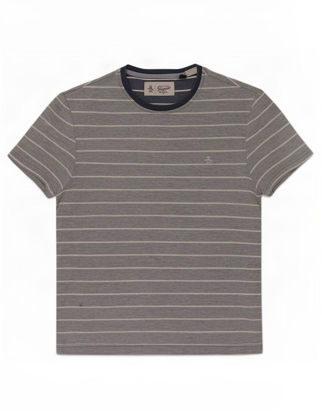 Camiseta Penguin Hombre Top Rayas Azul Medio