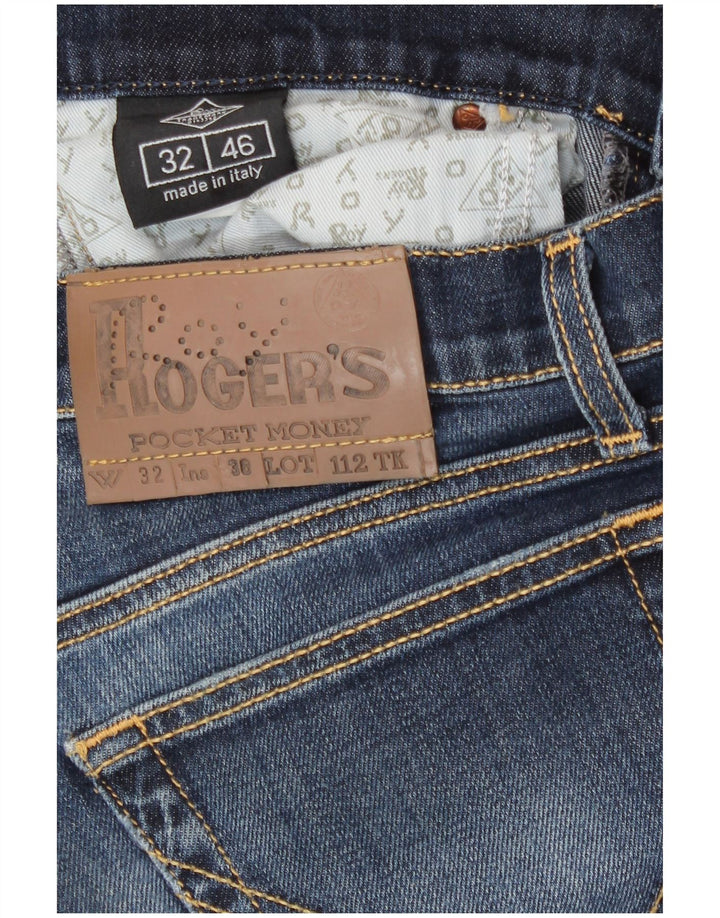 Roy Rogers Jeans Bootcut para Mujer IT 46 Grande W32 L36 Algodón Azul