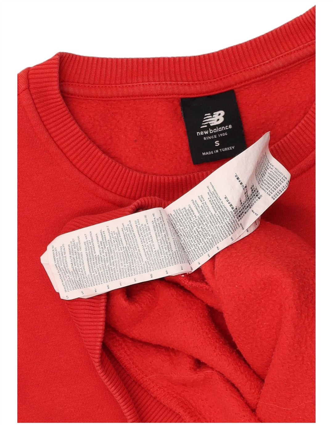 New Balance Hombre Sudadera Jumper Small Rojo Algodón
