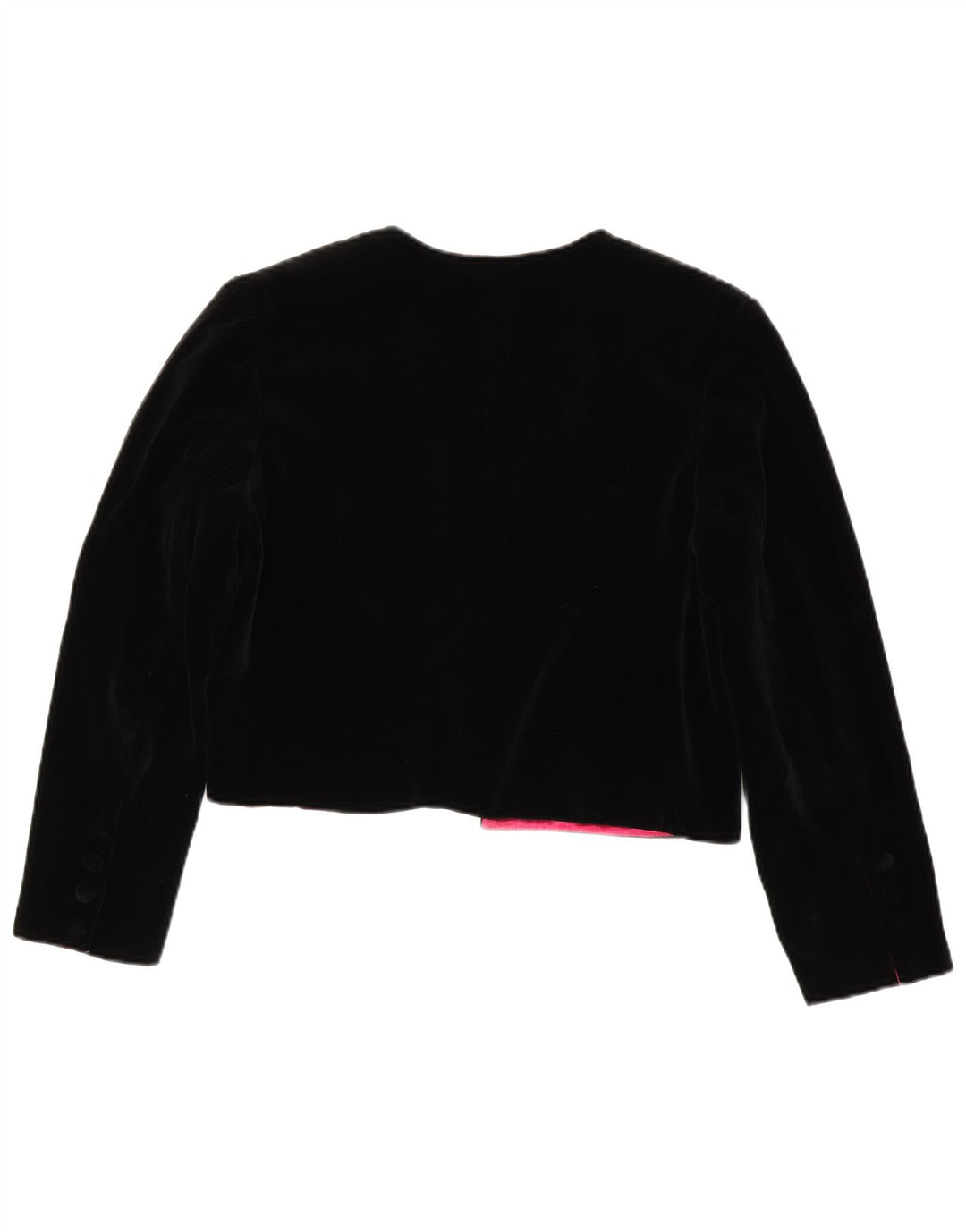 Luisa Spagnoli Chaqueta Bolero Abierta para Mujer IT 44 Mediana Algodón Negro