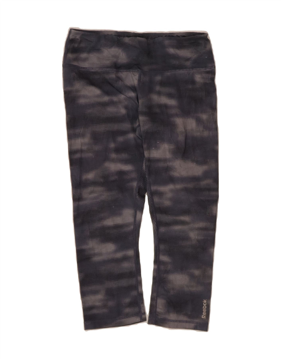 REEBOK Womens Capri Leggings UK 12 Medium  Grey Tie Dye Vintage Reebok and Second-Hand Reebok from Messina Hembry 
