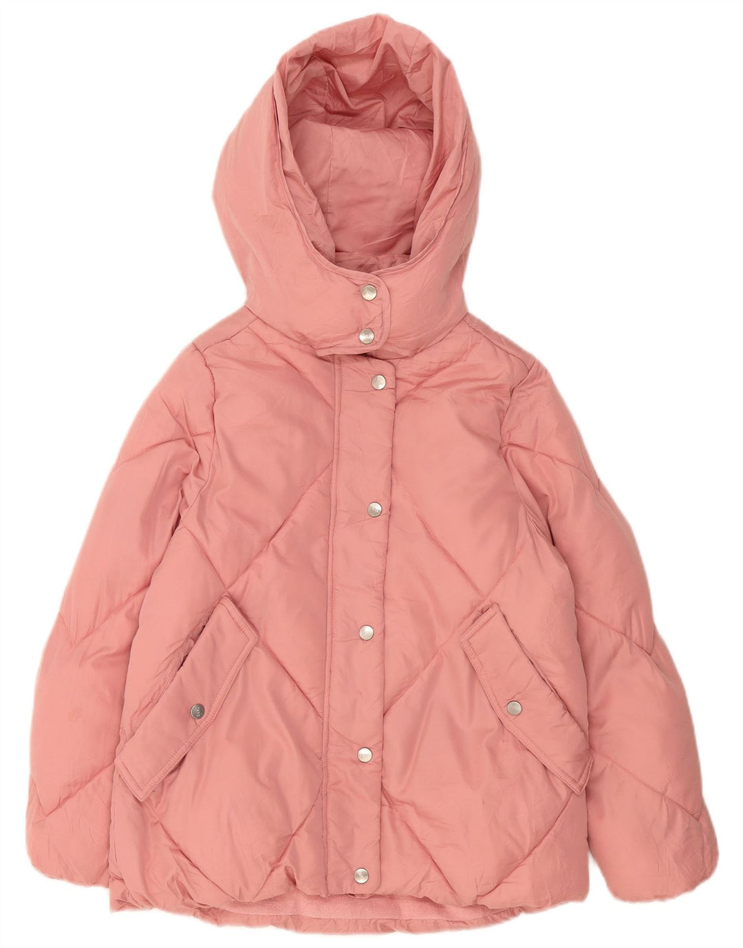Zara Anorak Niña Con Capucha 13-14 Años Rosa Poliéster
