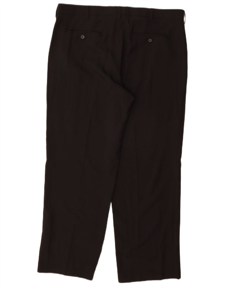 IZOD Pantalón de traje recto para hombre W38 L30 Poliéster negro