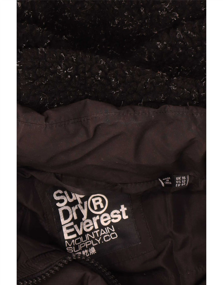 Superdry Chaqueta Acolchada Extragrande Con Capucha Para Mujer UK 46 Grande Poliéster Negro