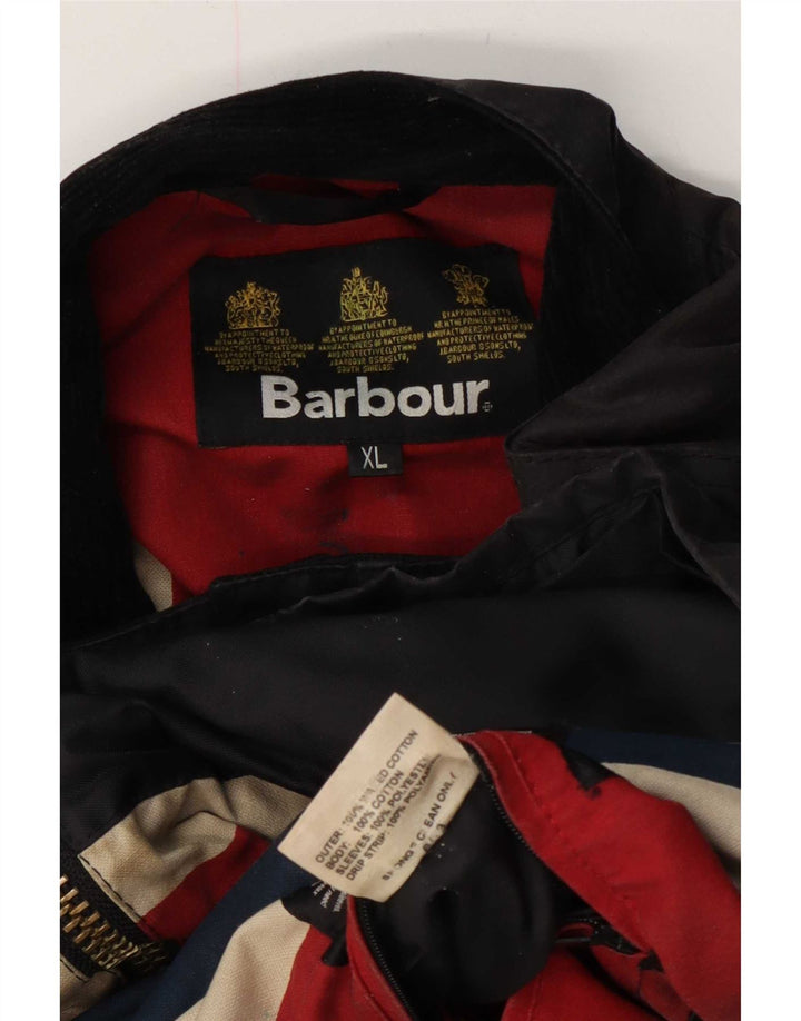Barbour Chaqueta de algodón encerado para hombre Reino Unido 42 XL Negro