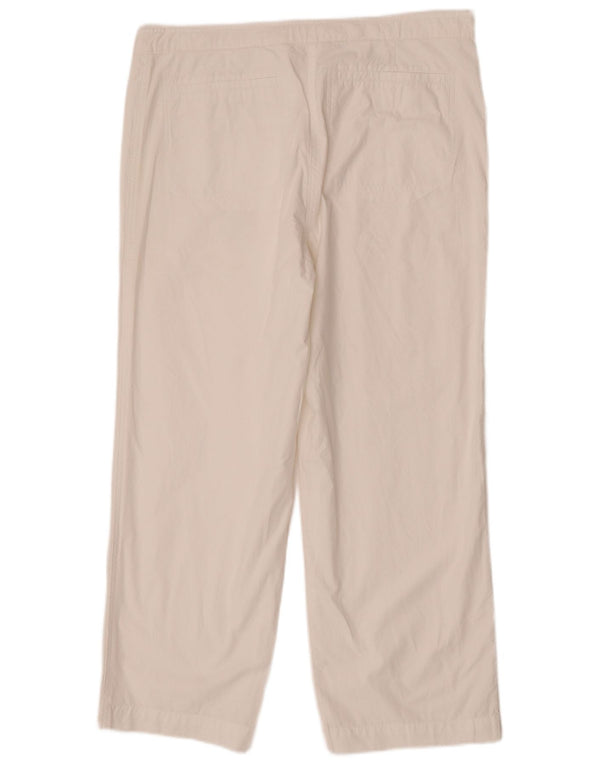 Marks & Spencer Pantalones Chinos Rectos para Mujer UK 40 Large W34 L26 Blanco