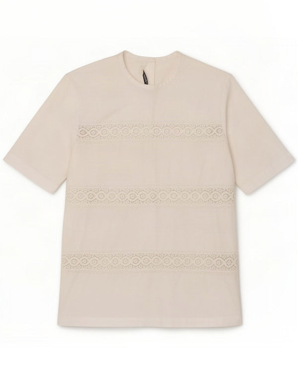 Naracamicee Blusa para mujer UK 42 Algodón blanco mediano