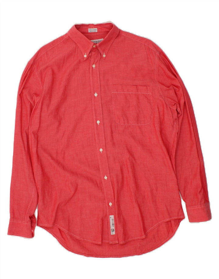 COTTON BELT Mens Shirt Medium Pink Cotton Vintage Cotton Belt and Second-Hand Cotton Belt from Messina Hembry 