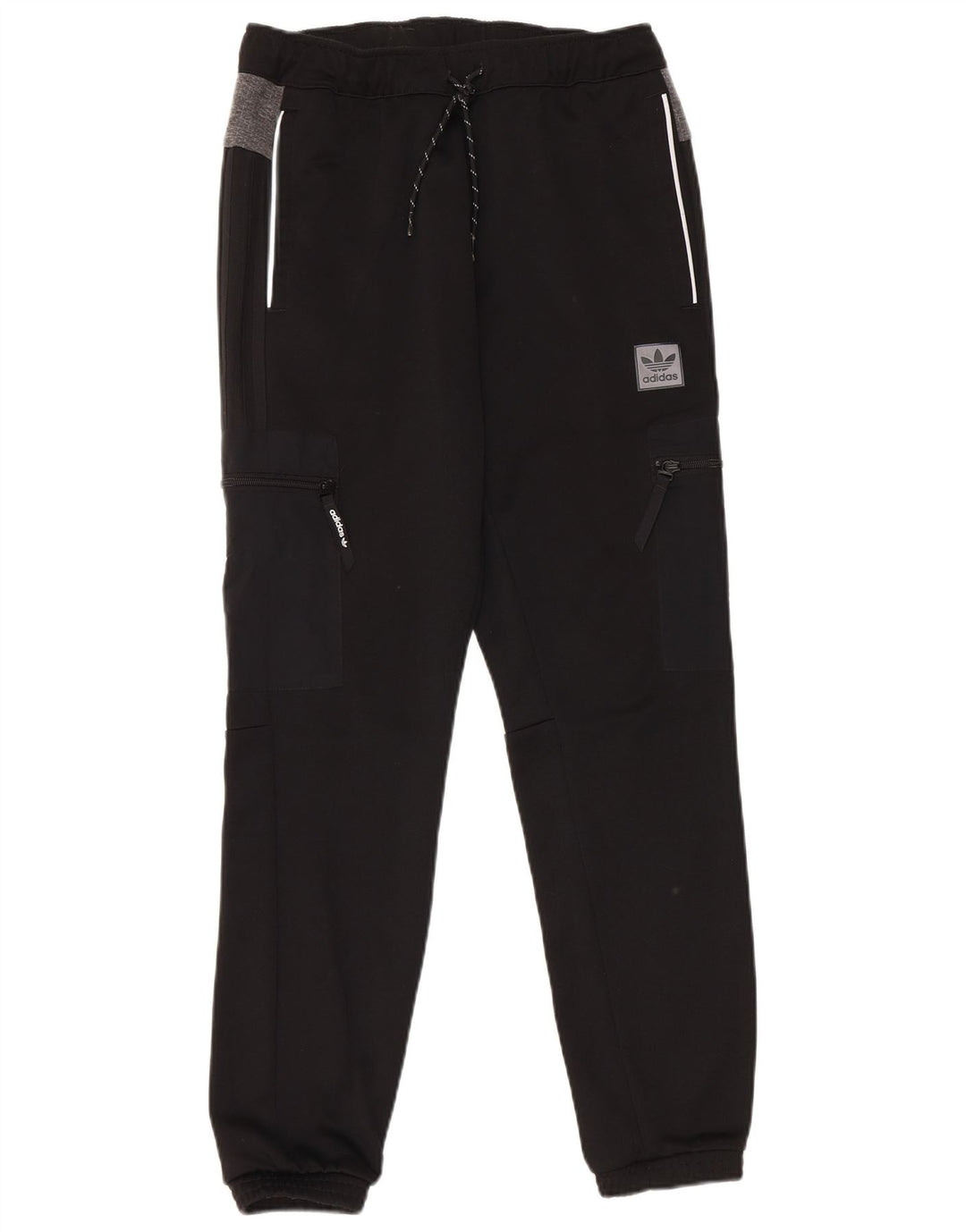 ADIDAS Mens Cargo Tracksuit Trousers Joggers Small  Black Polyester